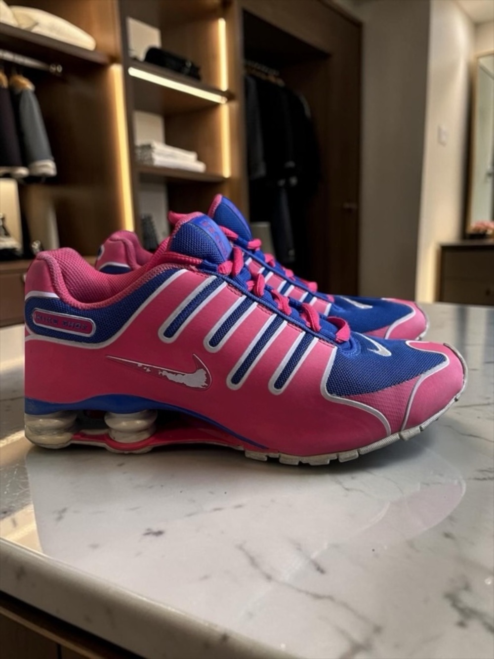 🔺SOLD🔺Nike Shox NZ Women's 7.5 Athletic Shoes Pink Blue​​​